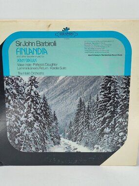 Sibelius Finlandia Sir John Barbirolli 12" Record Album LP Seraphim S-60208